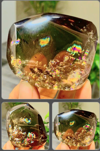 AAA Very Clear Brazilian Rainbow Smoky Quartz 183g Natural Earth Mined Untreated, Unheated, Natural Stone - Tartarian Treasures & Trinkets