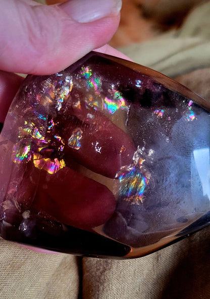 AAA Very Clear Brazilian Rainbow Smoky Quartz 183g Natural Earth Mined Untreated, Unheated, Natural Stone - Tartarian Treasures & Trinkets