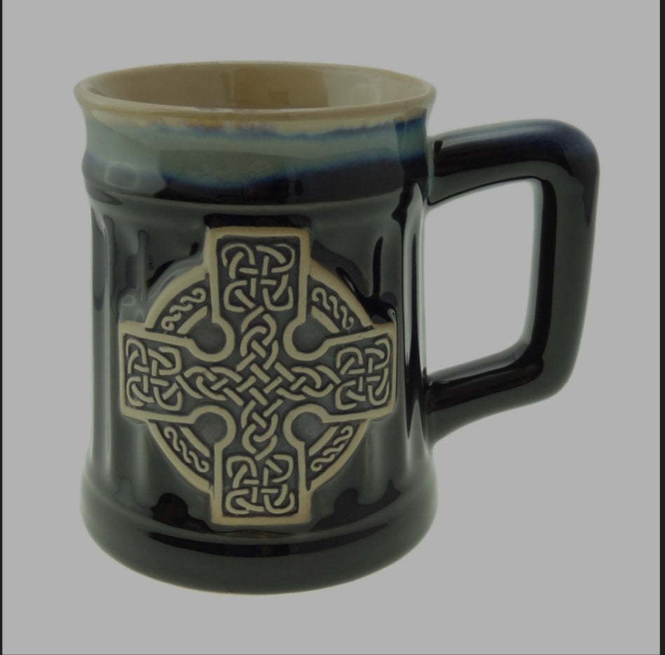 500ml Large Capacity Authentic Celtic, Viking Glazed Stoneware Ancestral Mugs